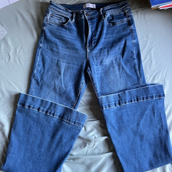 Vervet Blue Women’s High Rise, Trouser Hem Flare Size 30 - Picture 1 of 3